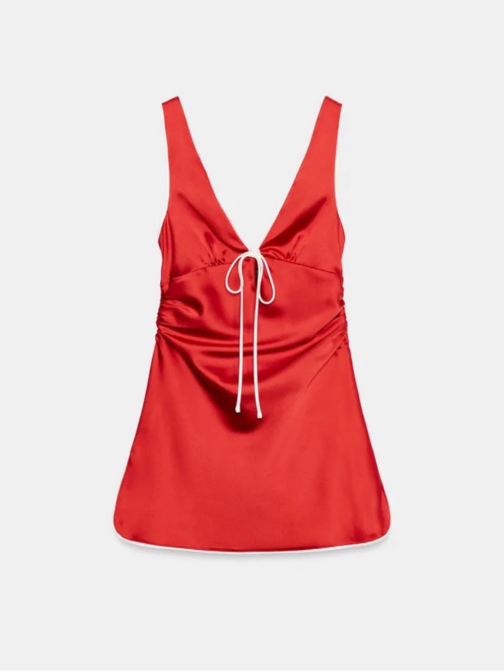 Red Satin mini dress